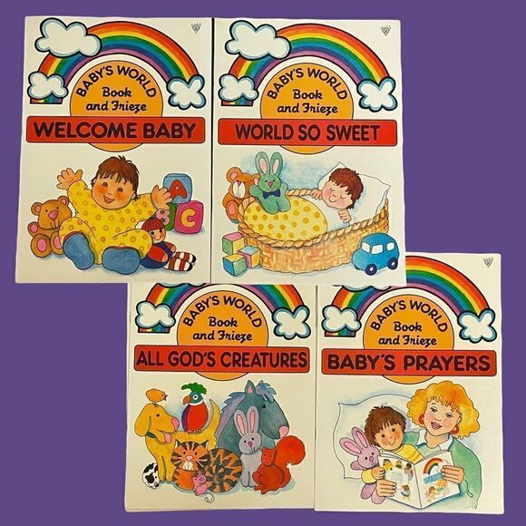 Vintage NOS Baby’s World Book & Frieze 1st Edition Complete Set of 4 - Picture 1 of 16